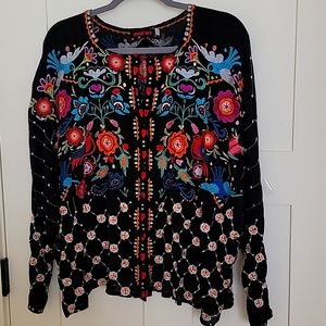 Johnny Was Brady Button Down  Size L